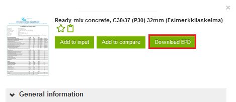 Downloading from the EPD site .